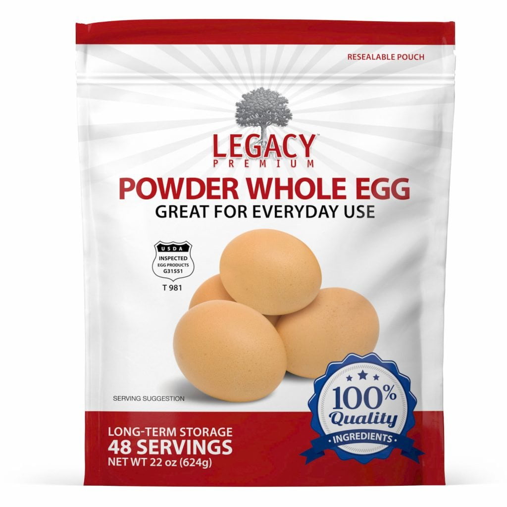 Legacy Premium Powdered Whole Eggs Pouch Front