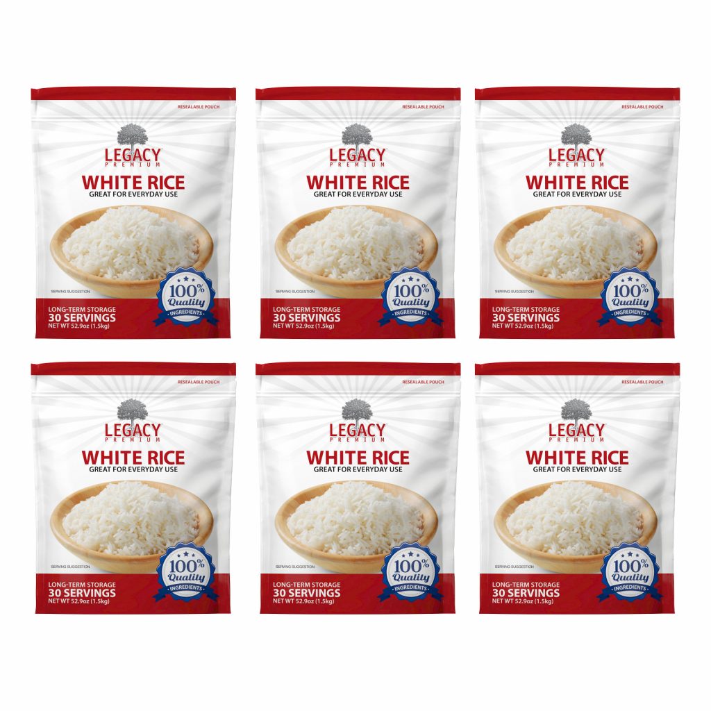Legacy Premium Parboiled White Rice 6 Pouches