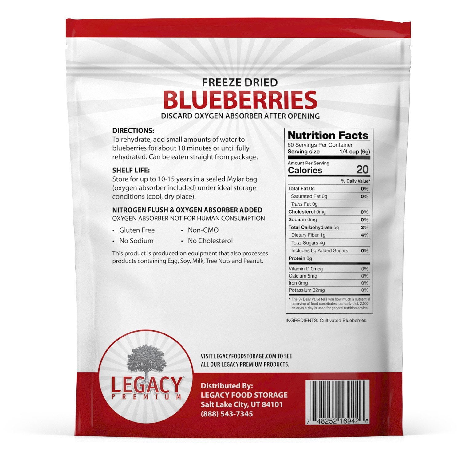 Blueberries Pouch Back