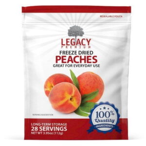 Legacy Premium Freeze Dried Peaches Pouch Front