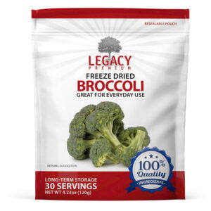 Legacy Premium Freeze Dried Broccoli Pouch Front