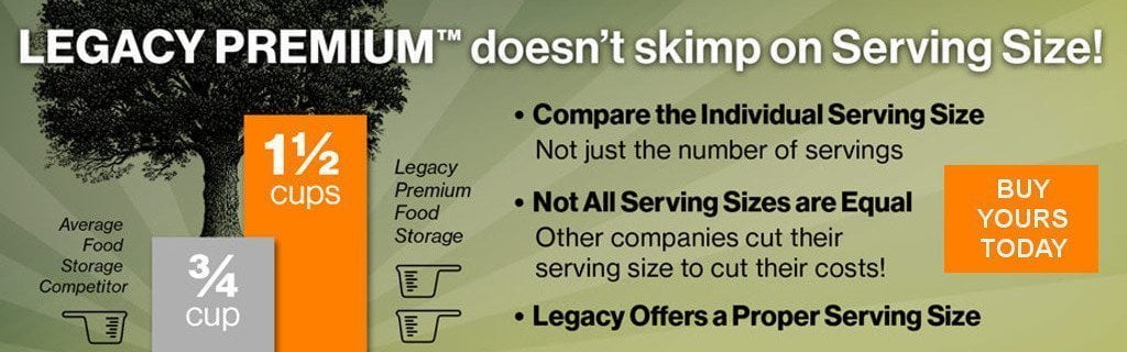 Legacy Banner - Legacy doesn't skimp on serving size