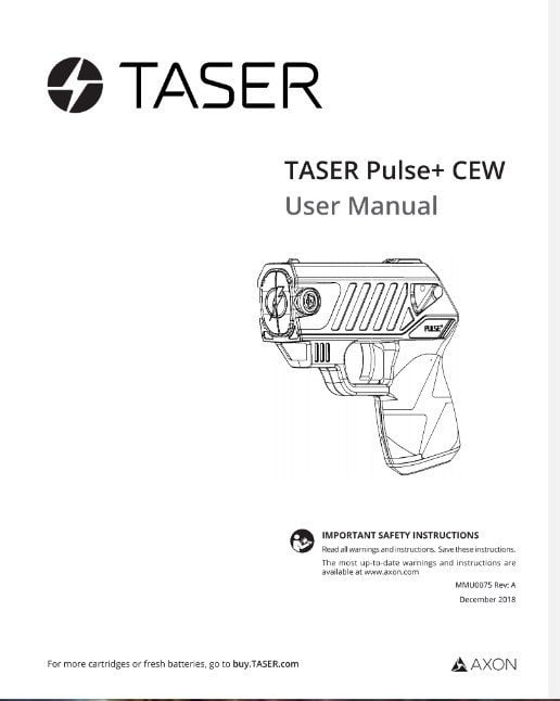 Taser Pulse+ Instructions Cover
