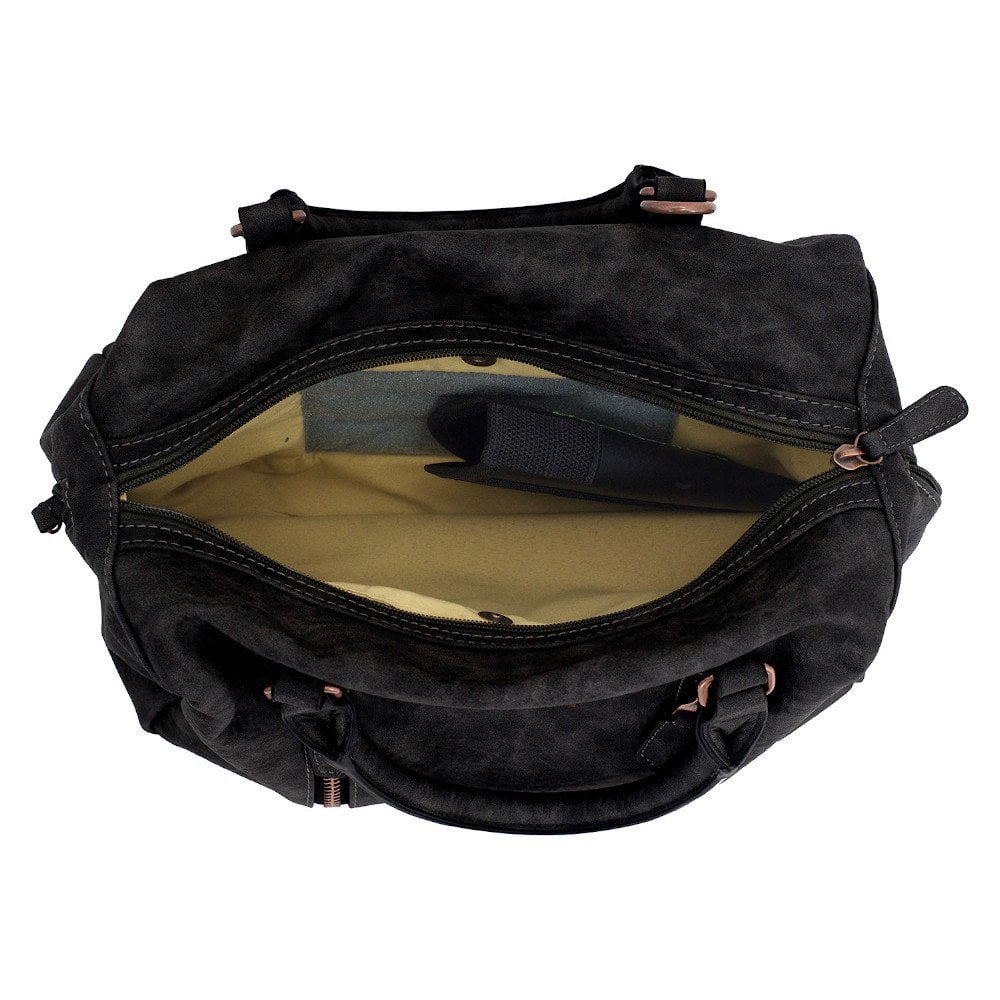 Sahara Concealed Carry Handbag Black top open