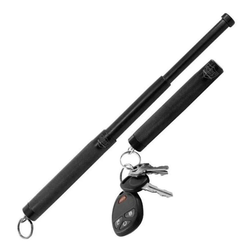 Police Force 12" Expandable Steel Baton w/ Keyring