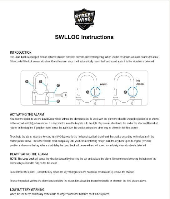 SWLLOC Instructions Cover