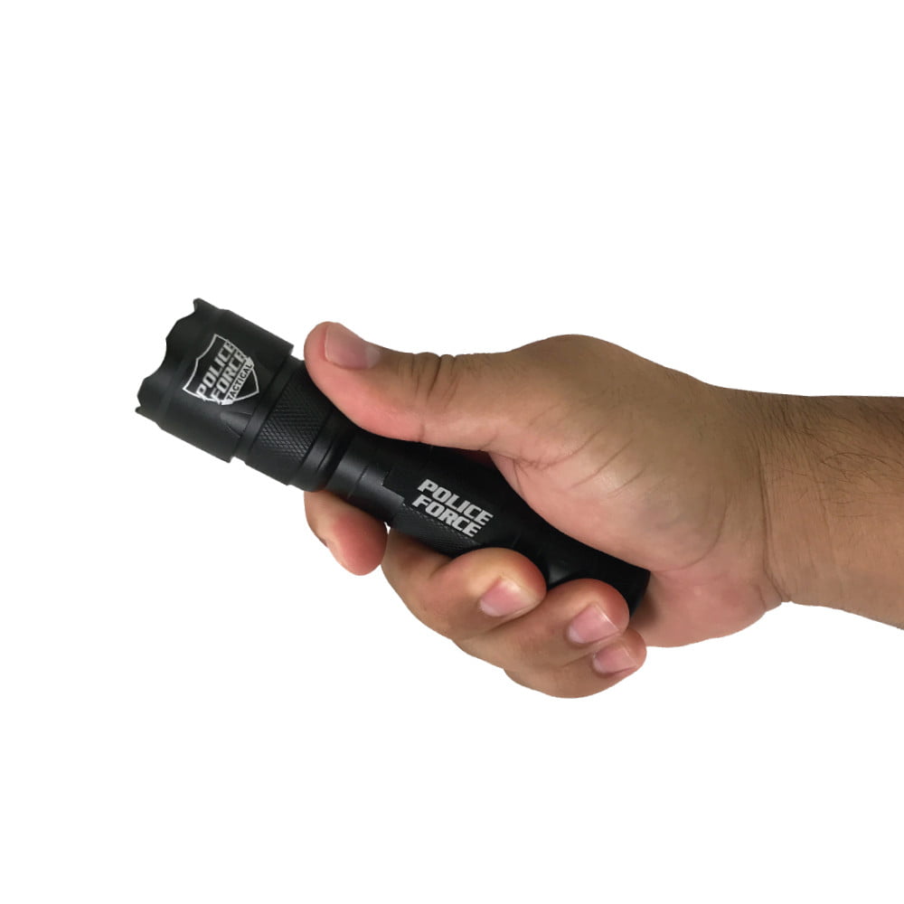 Police Force Ultra-Lite L2 LED Flashlight in hand