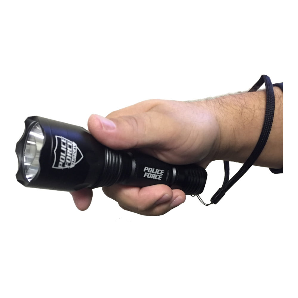 Police Force L2 LED Flashlight in hand