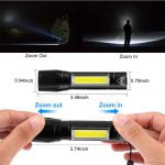 Police Force XPE / COB LED Mini Flashlight zoom diagram
