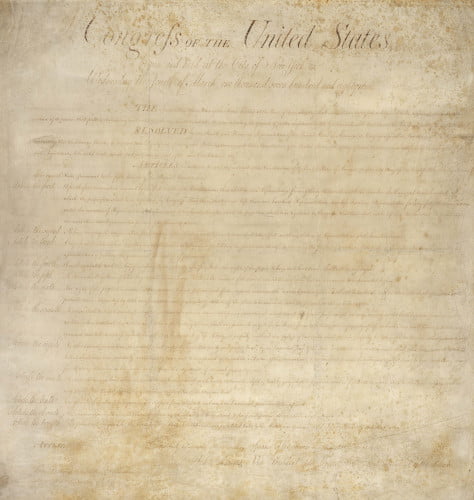 Parchment of the Bill of Rights