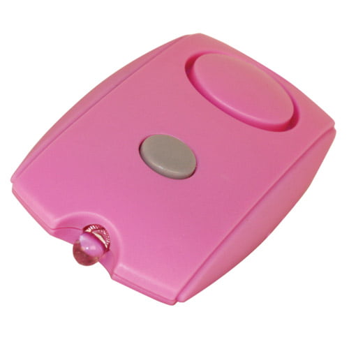 Mini Personal Alarm w/ LED Light Pink Top Angle