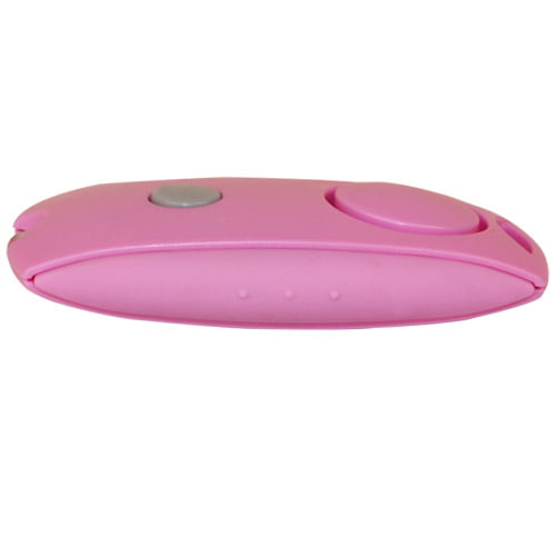 Mini Personal Alarm w/ LED Light Pink Side