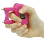 Spike Stun Gun Pink in hand stunning