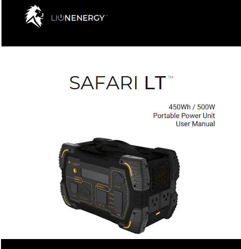 Lion Safari LT User Manual Cover