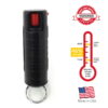 Streetwise 18 Pepper Spray 1/2 oz. Hard Case Black thermometer