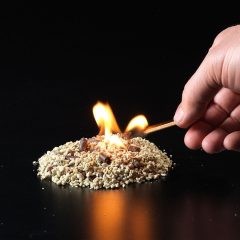 InstaFire Firestarter lighting the flame