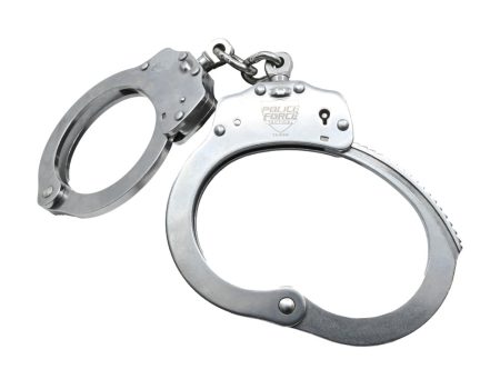 Police Force Stainless Steel NIJ Handcuffs Open