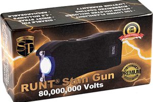 Safety Technology 80M Runt Stun Gun Black packaging